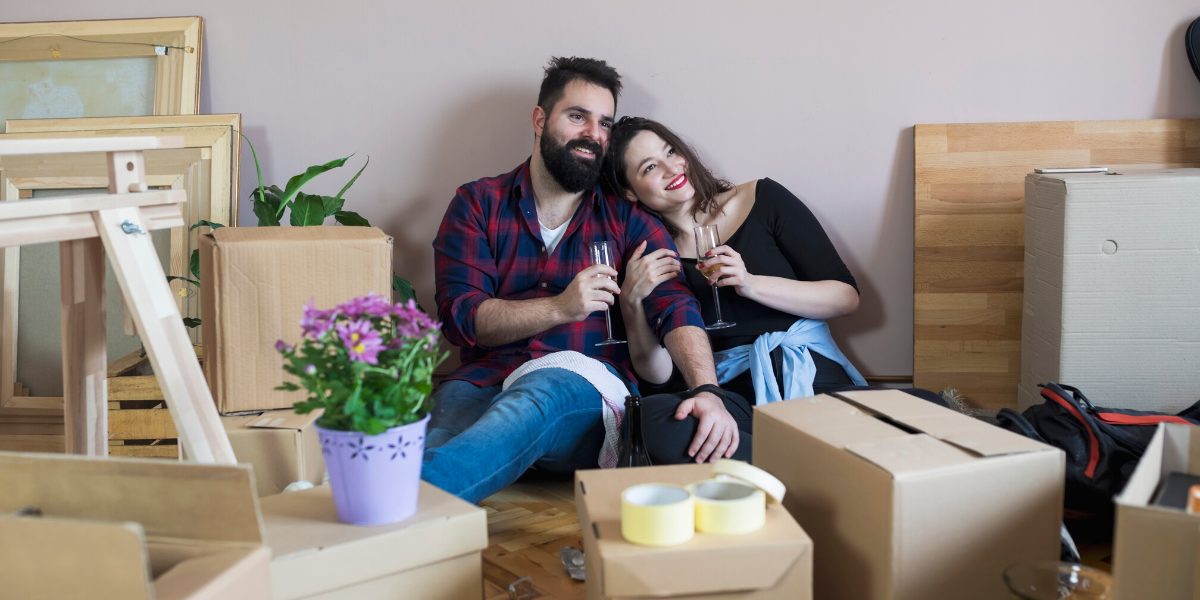 A couple in their new Bucks County home